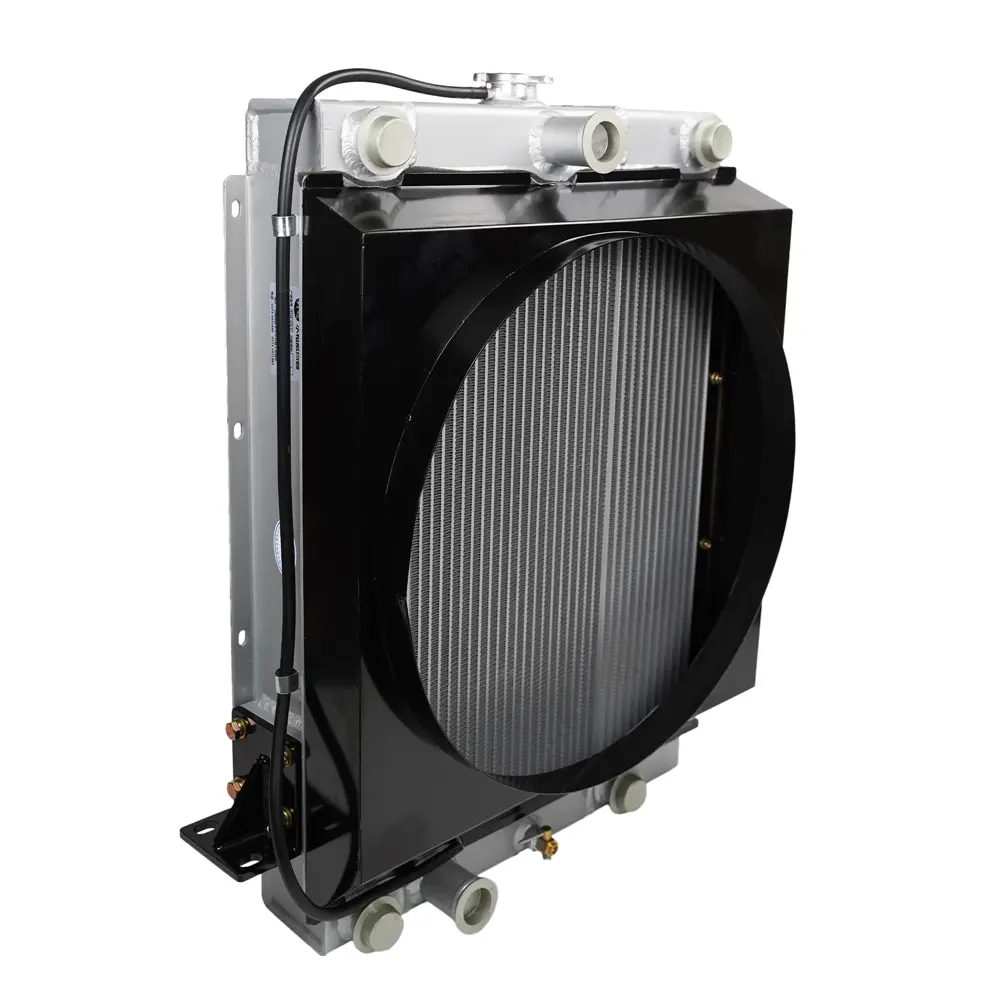 Hengsheng Aluminium Plate-fin Self-feeding Mixer Engine Radiator Engine Torque Converter Hydraulic Oil 3-in-1 Heat Exchanger Air-cooled Oil Cooler Composite Heat Exchanger FHS-85LY